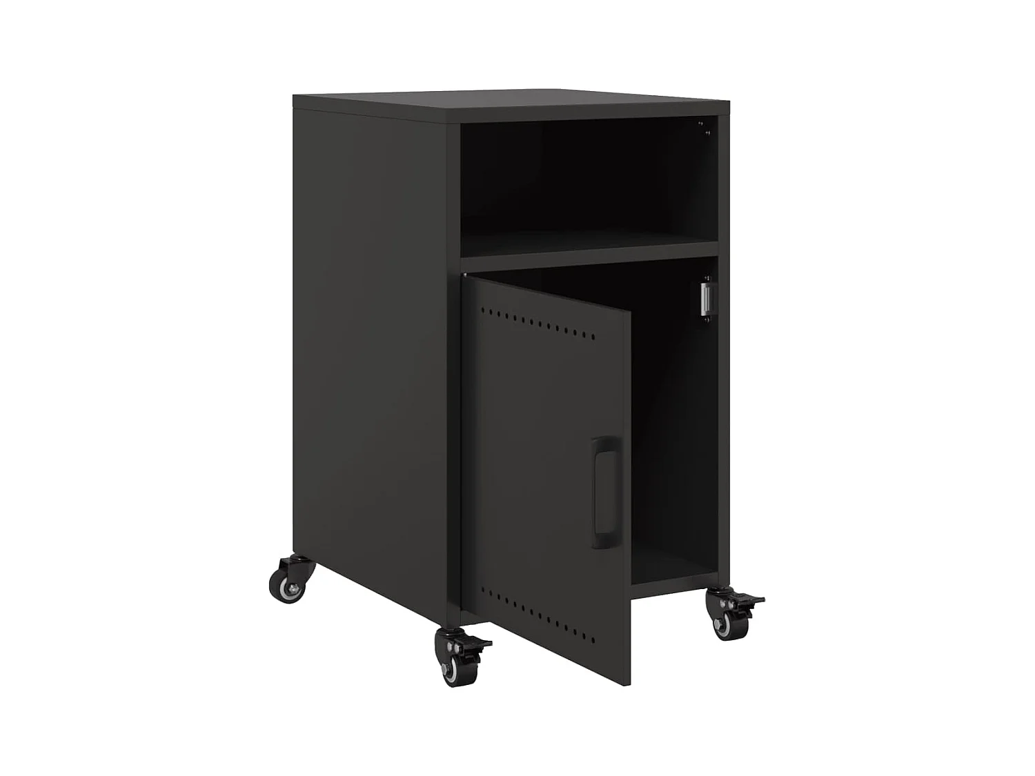 Tables de chevet 2 pcs noir 36x39x59 cm acier