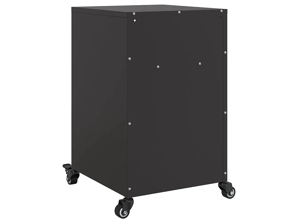 Tables de chevet 2 pcs noir 36x39x59 cm acier