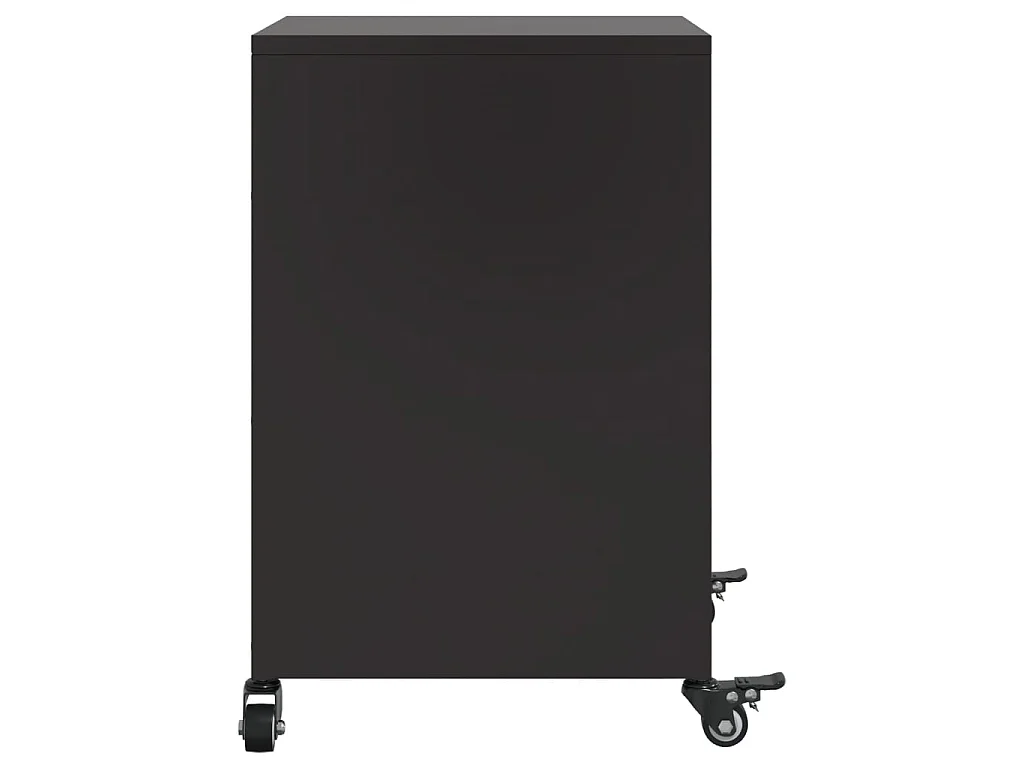 Tables de chevet 2 pcs noir 36x39x59 cm acier