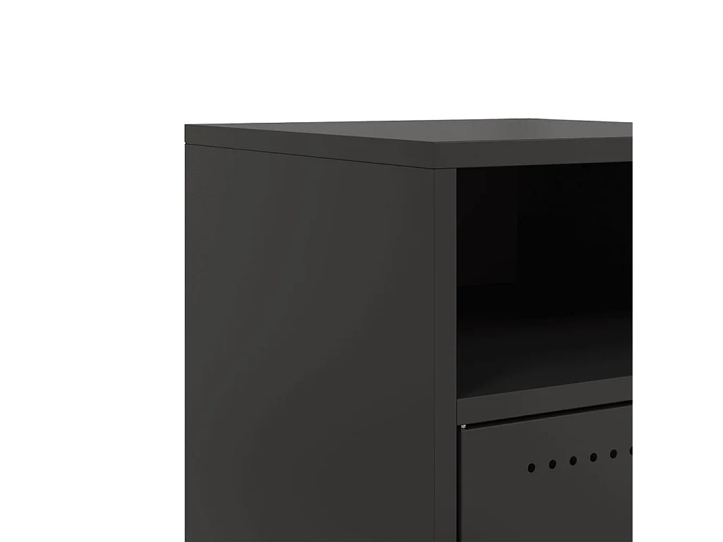 Tables de chevet 2 pcs noir 36x39x59 cm acier