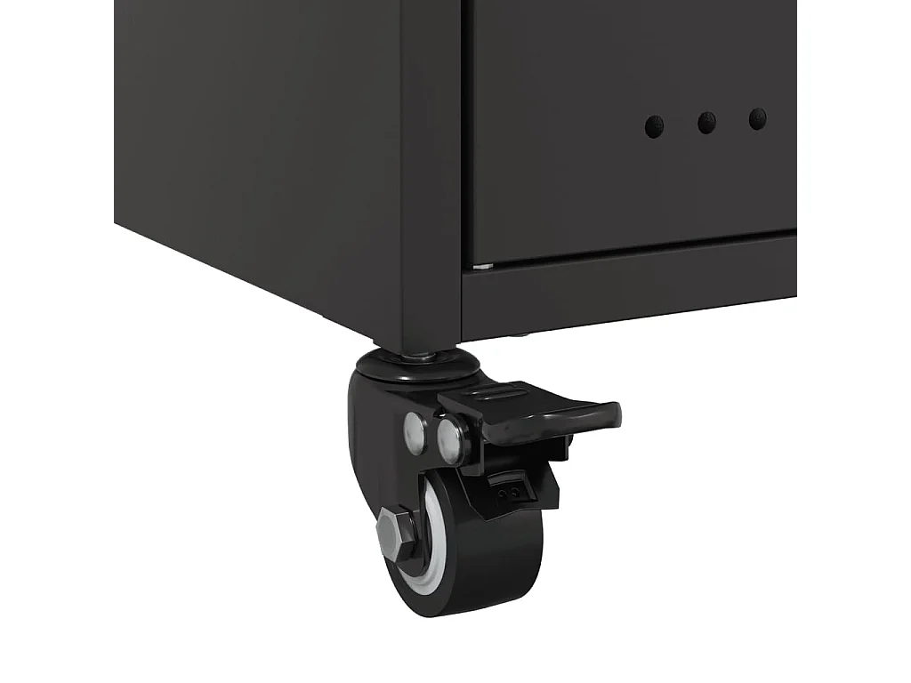 Tables de chevet 2 pcs noir 36x39x59 cm acier