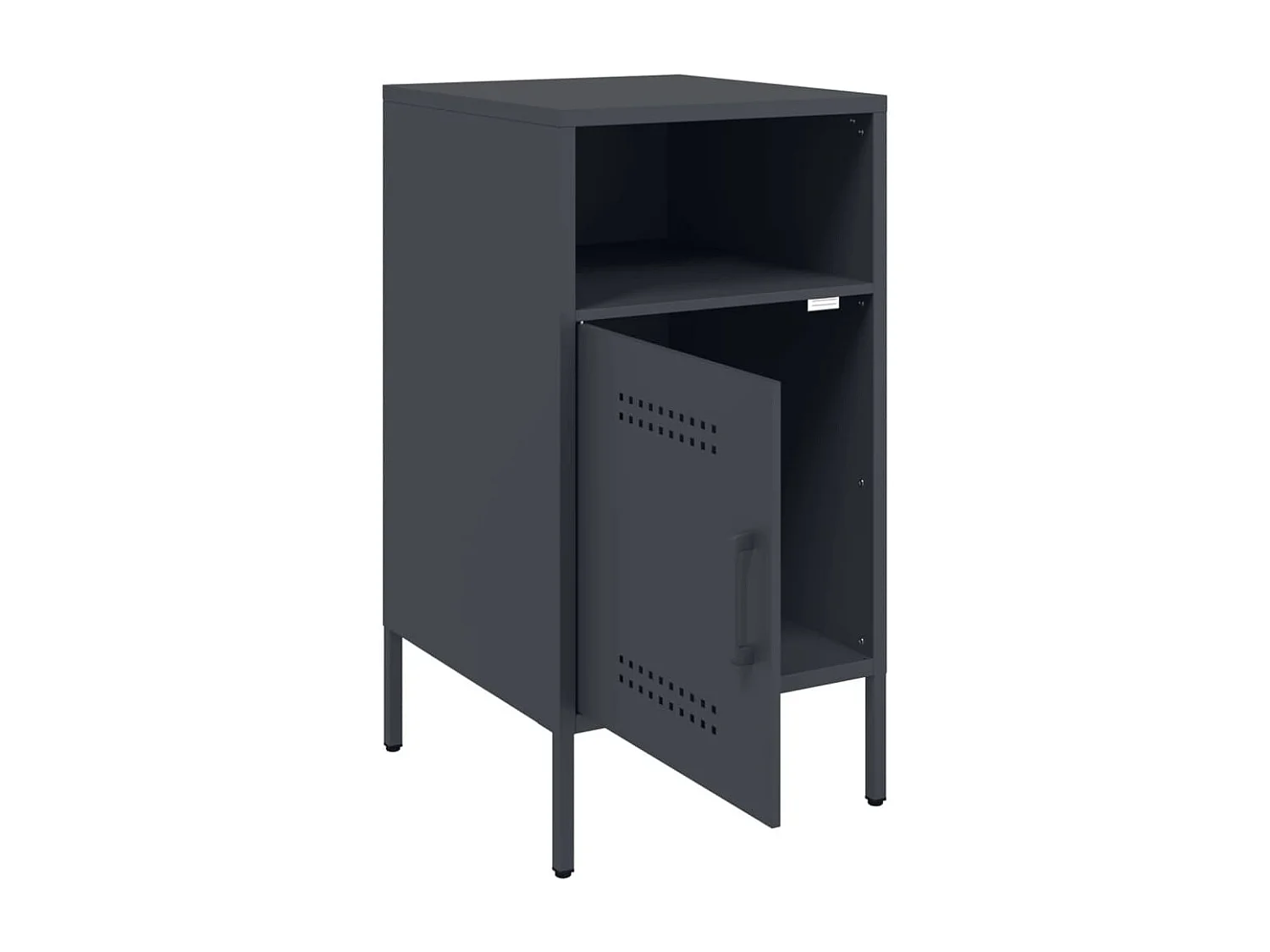 Nachttische 2 Stk. Anthrazit 36x39x68 cm Stahl