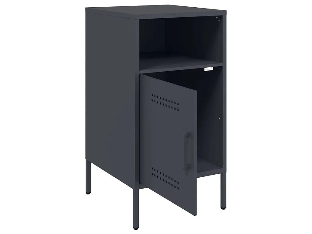 Tables de chevet 2 pcs anthracite 36x39x68 cm acier