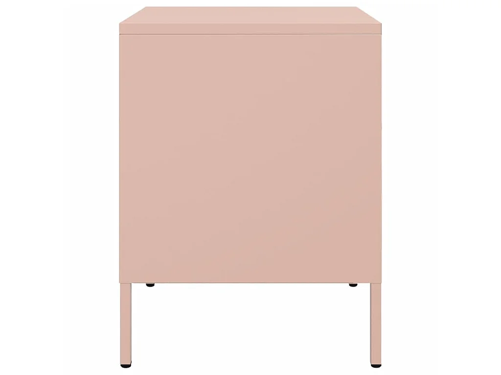 Nachttische 2 Stk. Rosa 36x39x50,5 cm Stahl