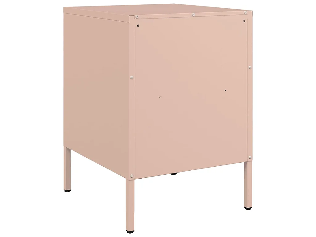 Nachttische 2 Stk. Rosa 36x39x50,5 cm Stahl