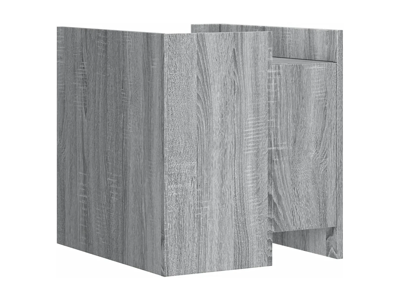 Nachtkastje 45x50x50 cm bewerkt hout grijs sonoma eikenkleurig
