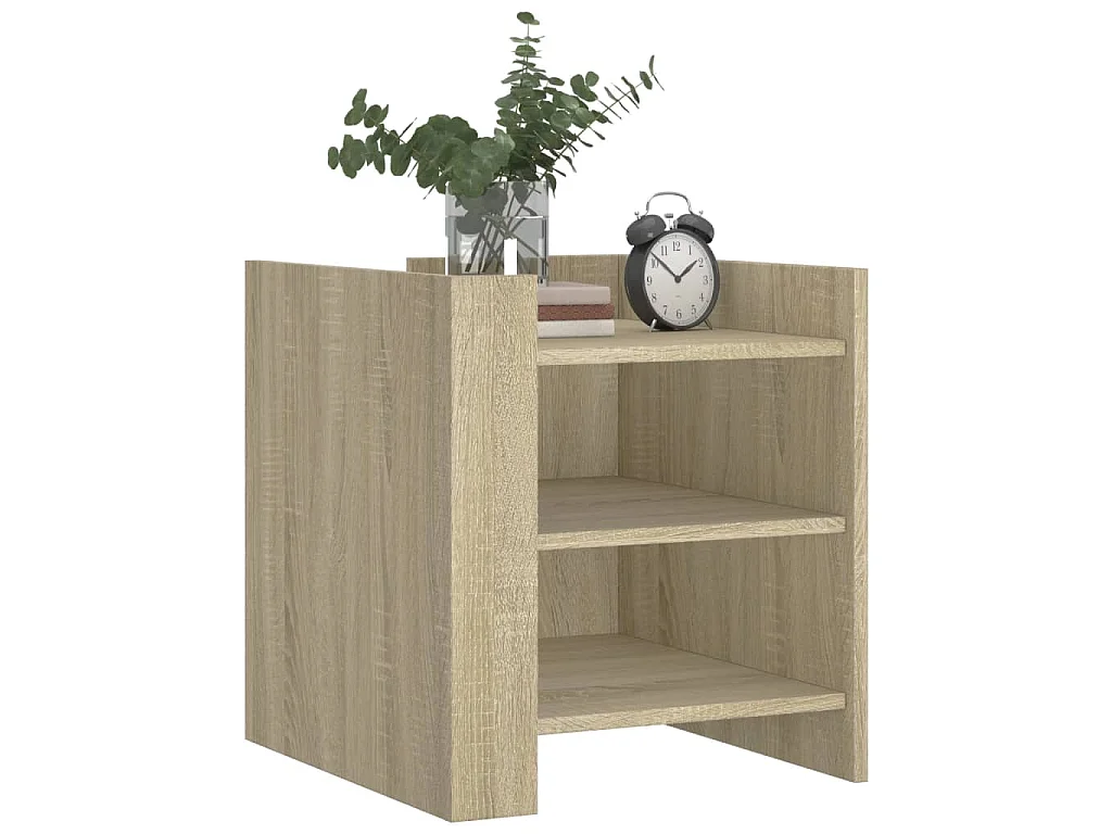 Nachtkastje 45x50x50 cm bewerkt hout sonoma eikenkleurig