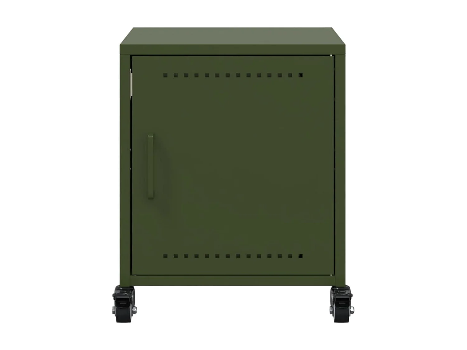 Tables de chevet 2 pcs vert olive 36x39x43,5 cm acier