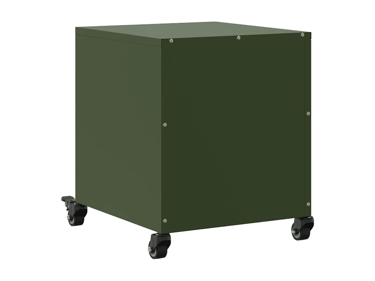 Tables de chevet 2 pcs vert olive 36x39x43,5 cm acier