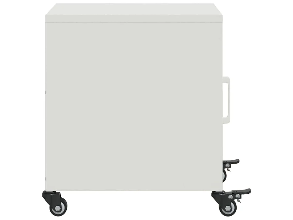 Table de chevet blanc 36x39x43,5 cm acier