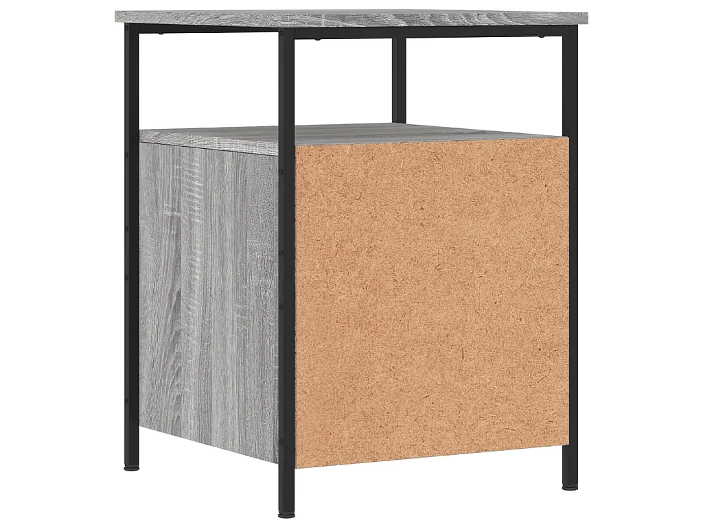 Comodino Grigio Sonoma 44x45x60 cm in Legno Multistrato