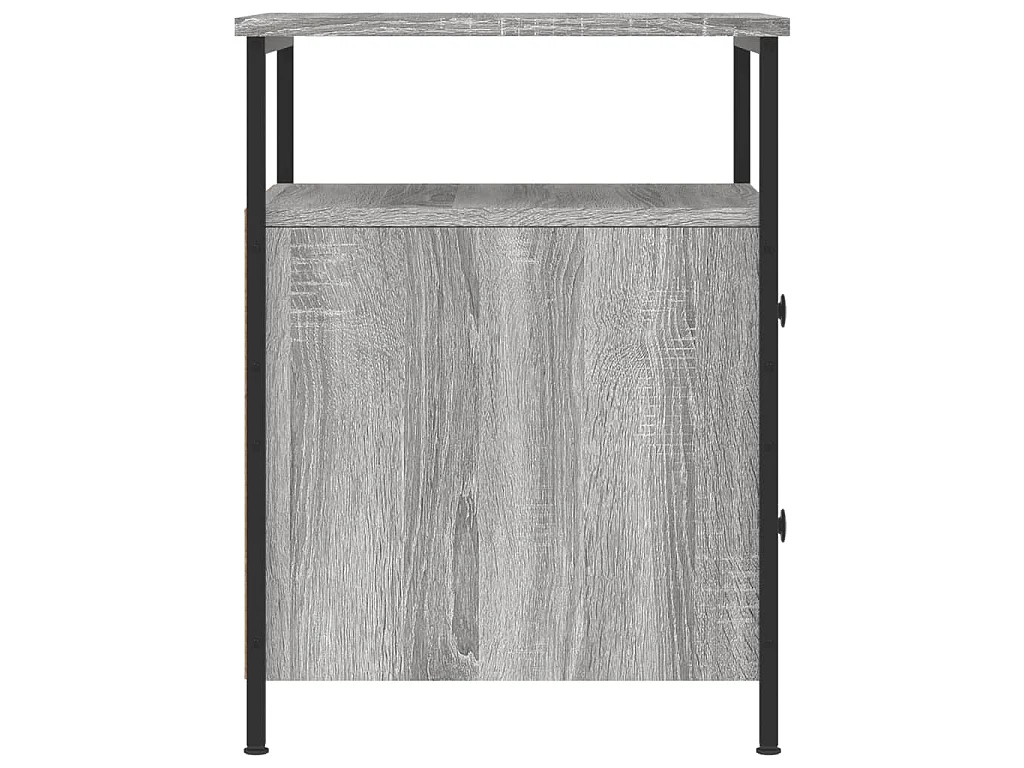 Comodino Grigio Sonoma 44x45x60 cm in Legno Multistrato