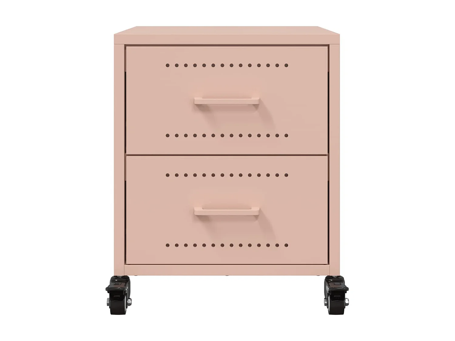 Tables de chevet 2 pcs rose 36x39x43,5 cm acier