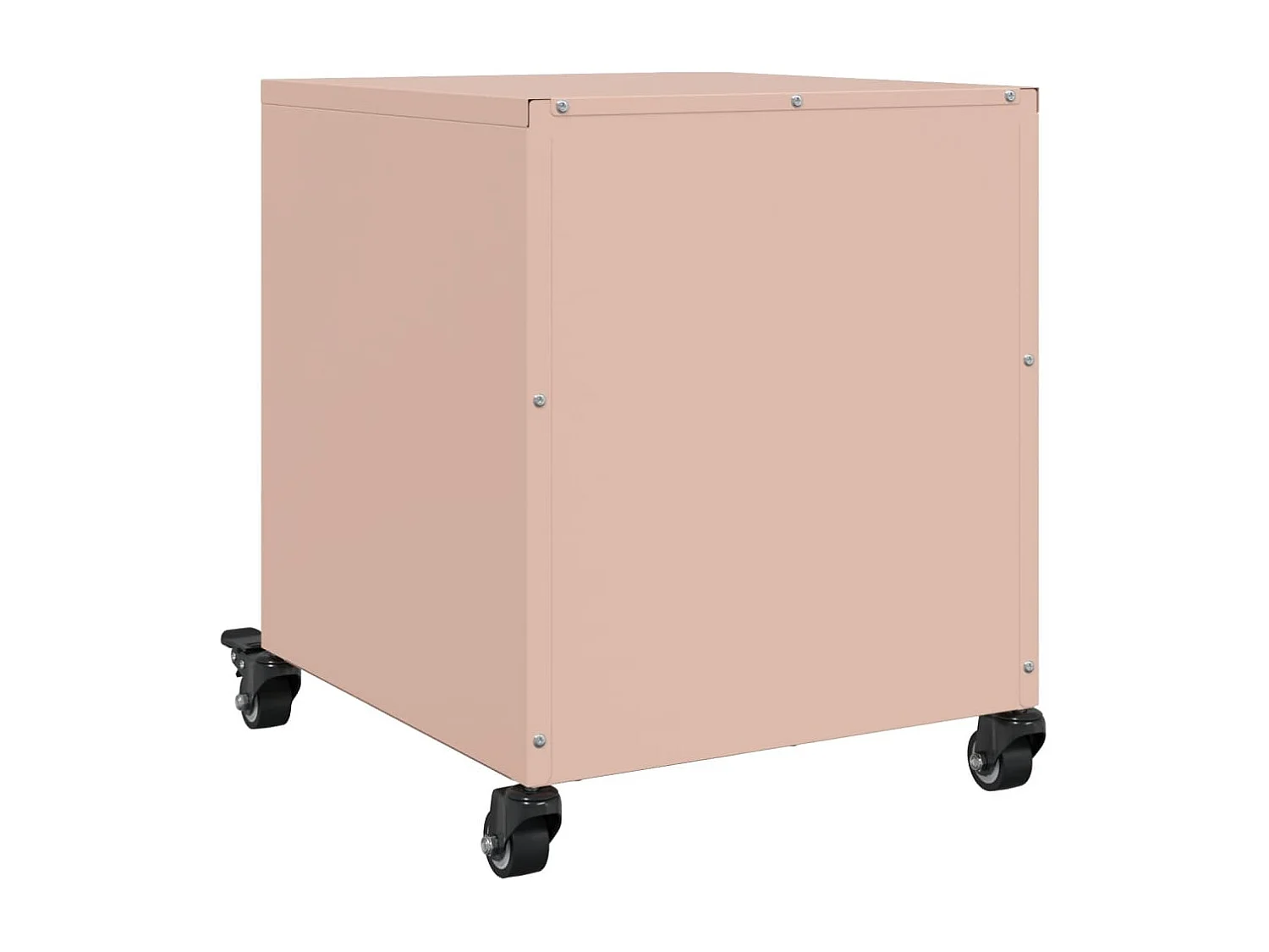 Tables de chevet 2 pcs rose 36x39x43,5 cm acier