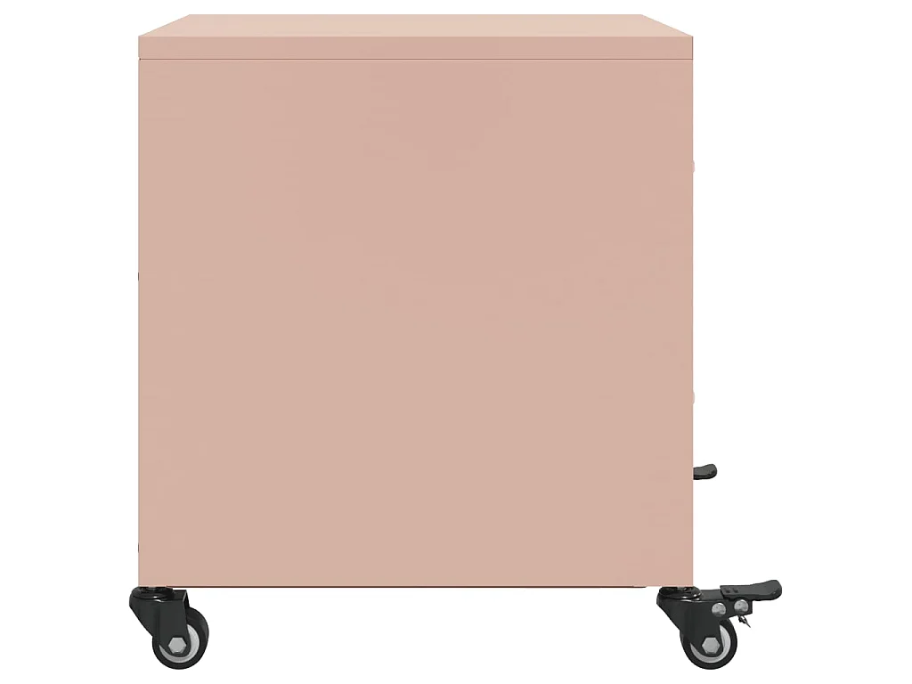 Tables de chevet 2 pcs rose 36x39x43,5 cm acier