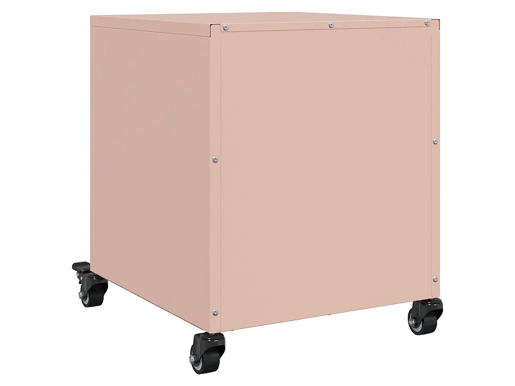 Tables de chevet 2 pcs rose 36x39x43,5 cm acier