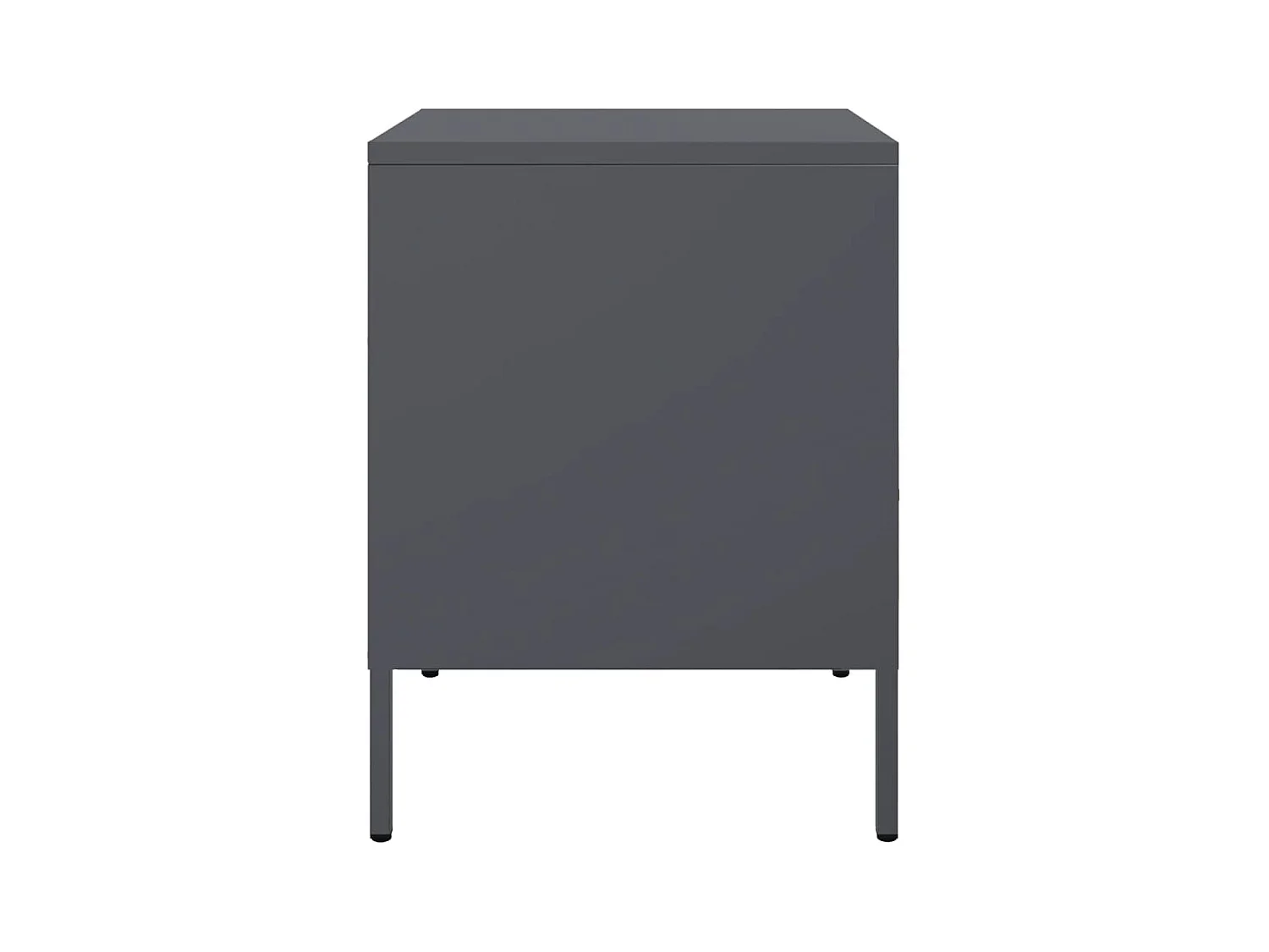 Table de chevet anthracite 36x39x50,5 cm acier
