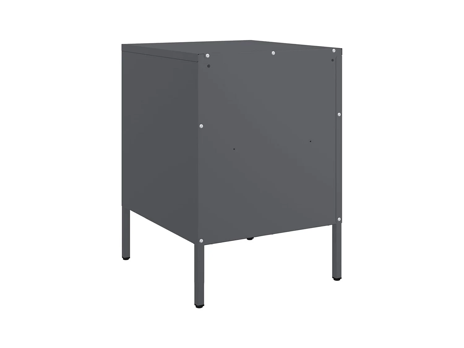 Table de chevet anthracite 36x39x50,5 cm acier