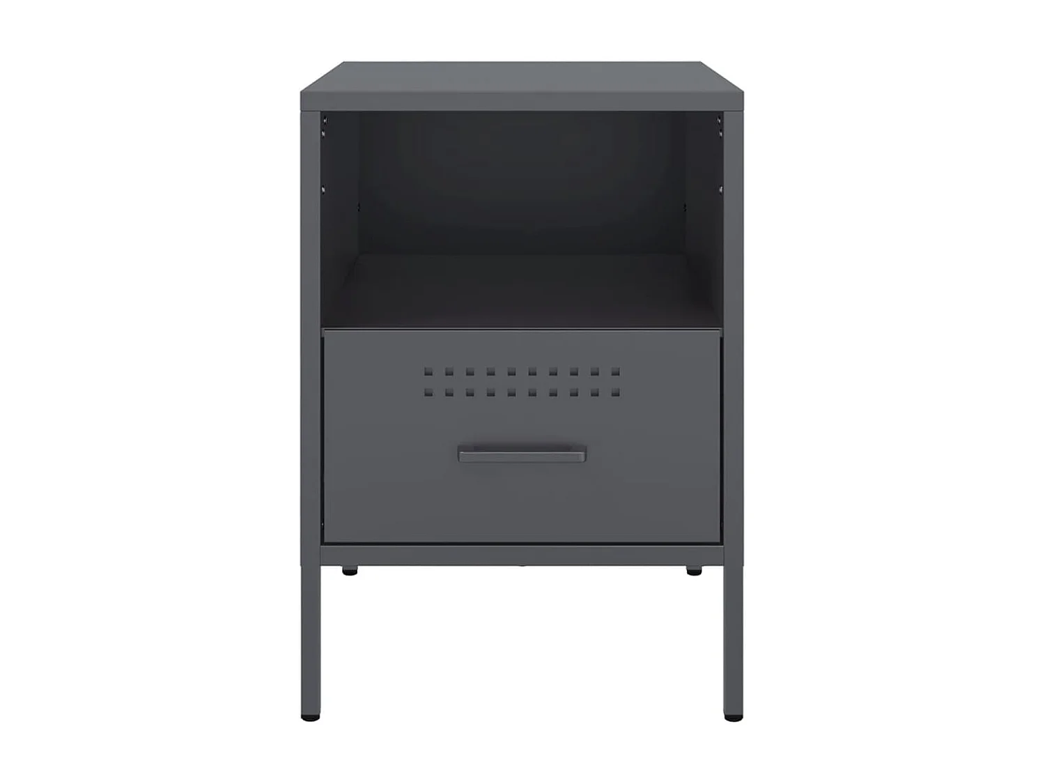 Table de chevet anthracite 36x39x50,5 cm acier