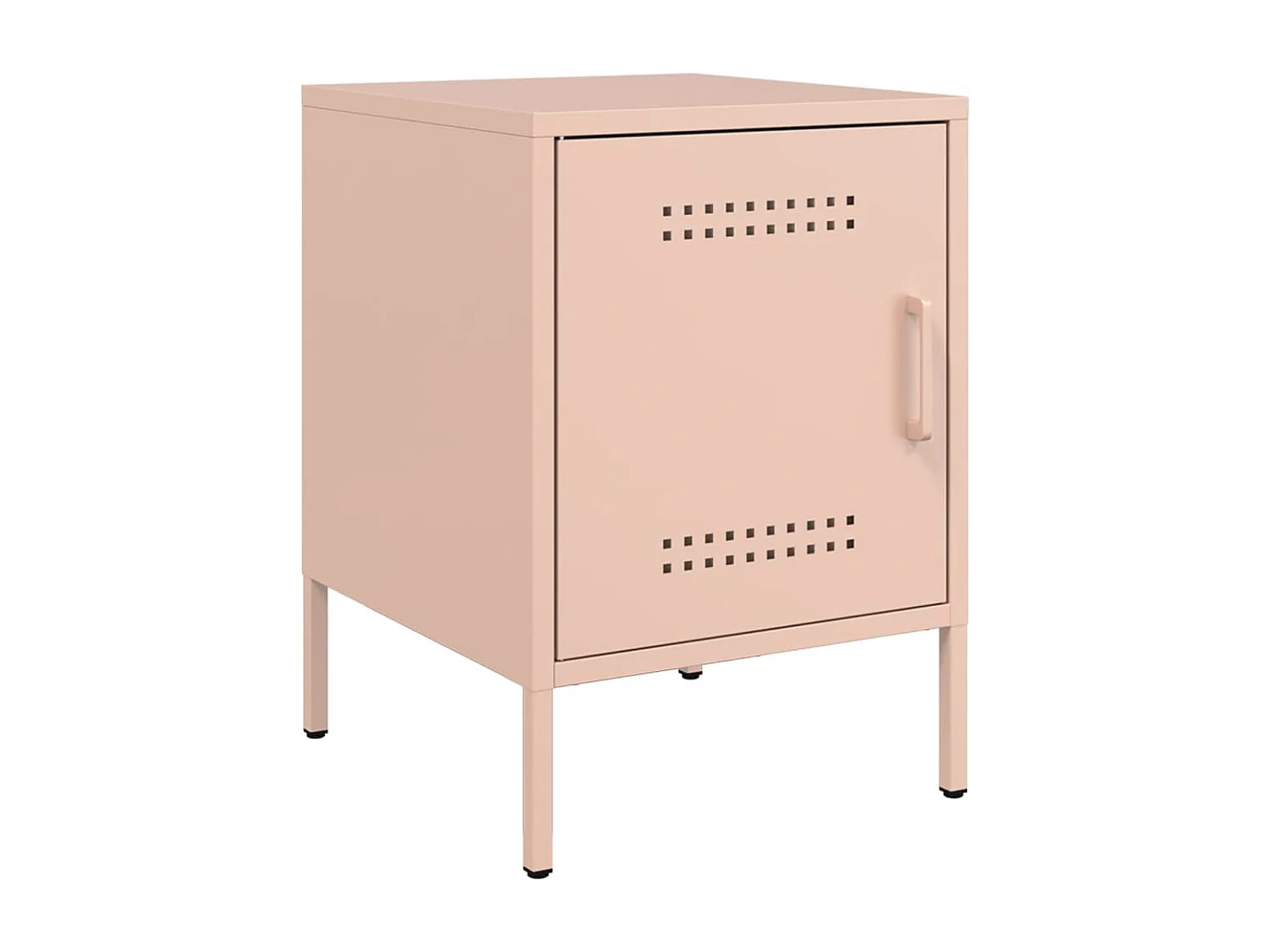 Nachtkastjes 2 st 36x39x50,5 cm staal roze