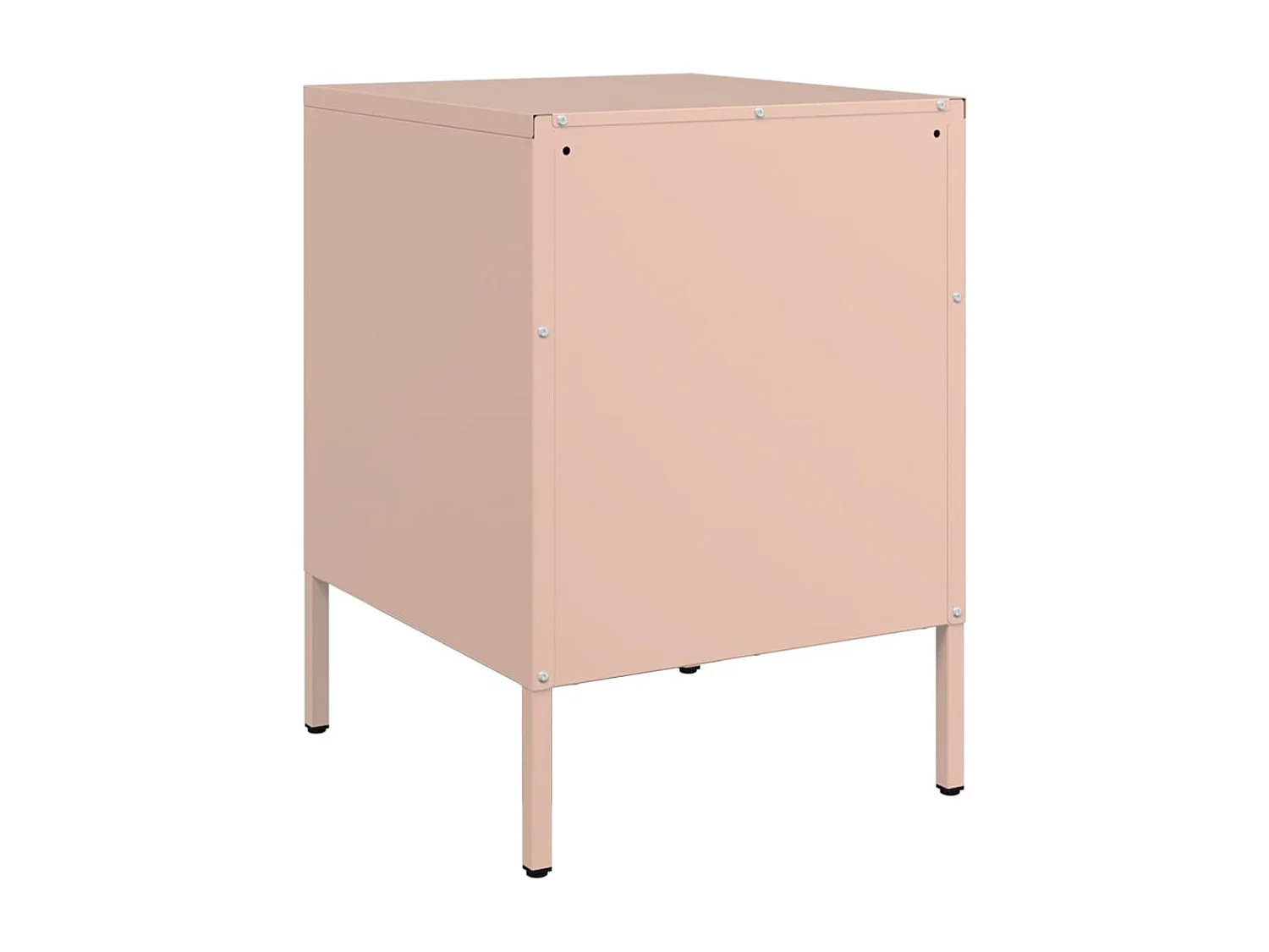 Nachtkastjes 2 st 36x39x50,5 cm staal roze