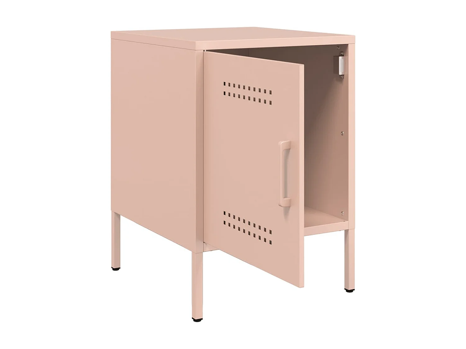 Nachtkastjes 2 st 36x39x50,5 cm staal roze