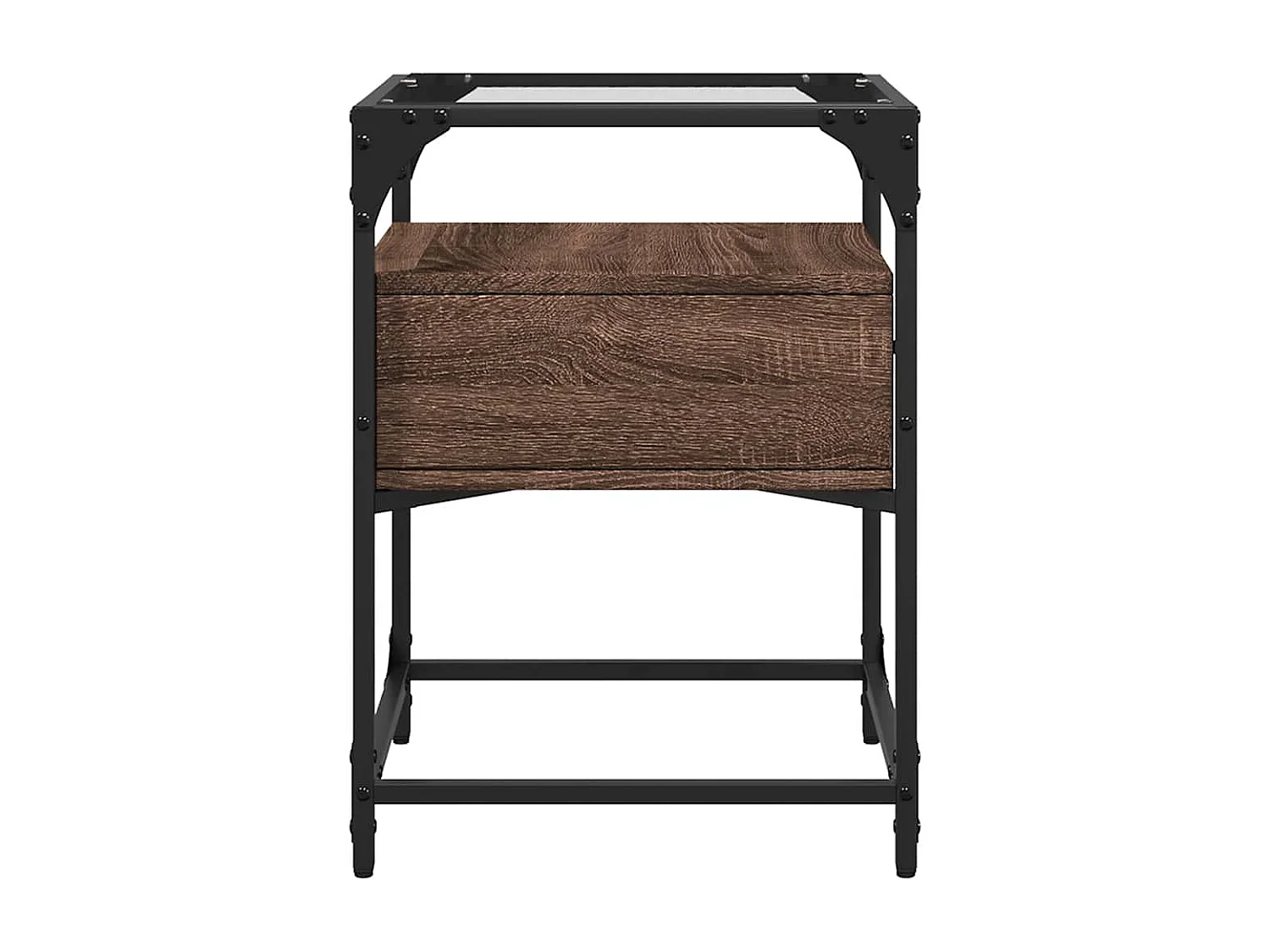 Table de chevet chêne marron 40x40x55 cm bois d’ingénierie