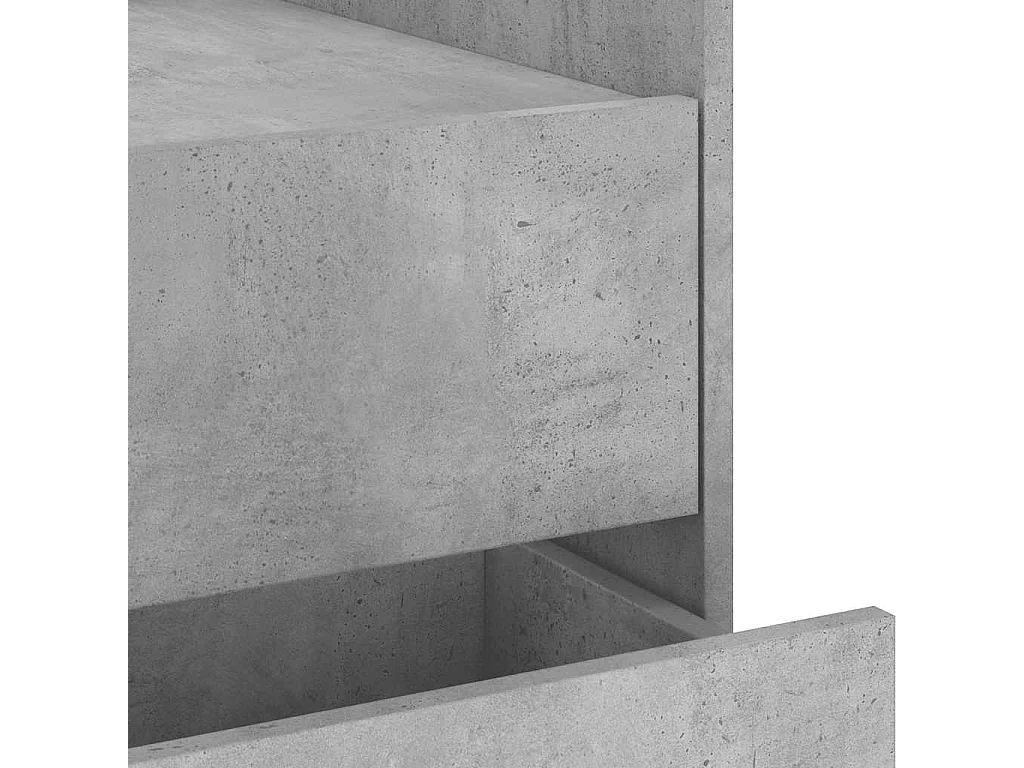 Table de chevet gris béton 45x50x50 cm bois d'ingénierie