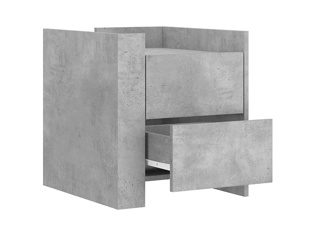 Comodino Grigio Cemento 45x50x50 cm in Truciolato
