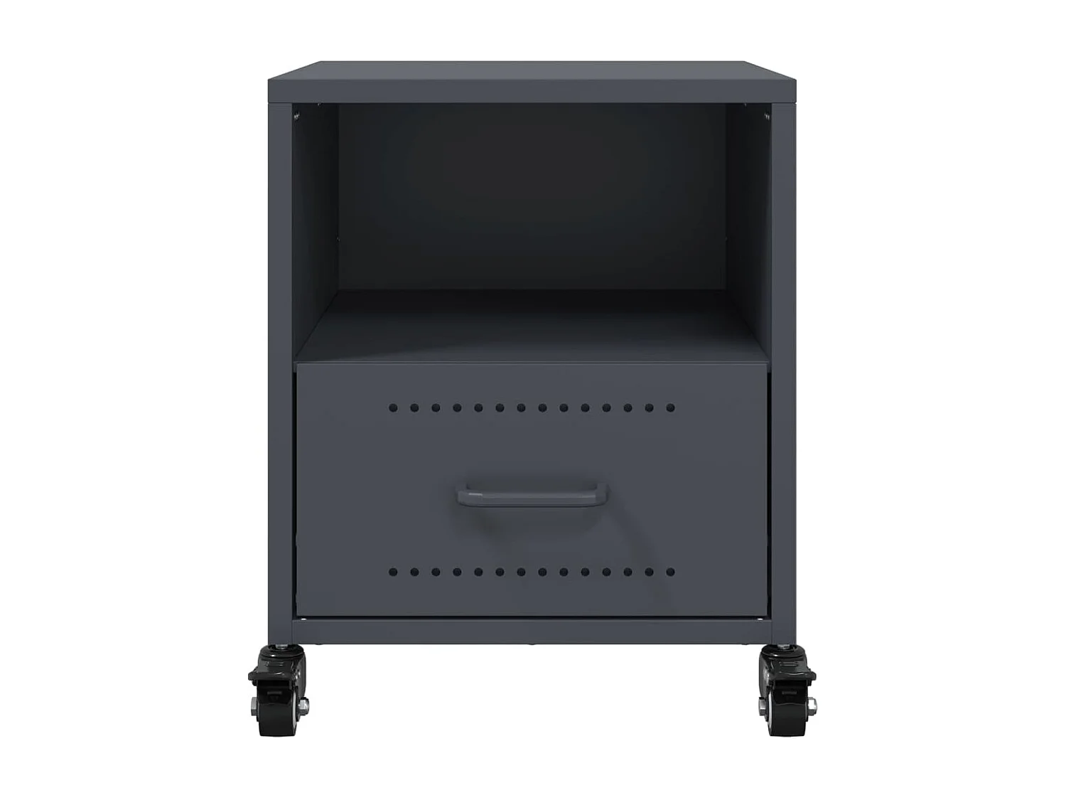 Comodini 2 pz Antracite 36x39x43,5 cm in Acciaio