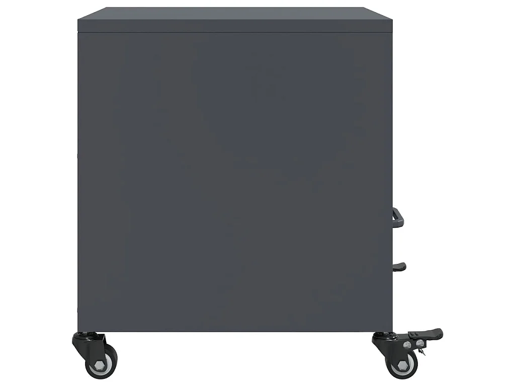 Tables de chevet 2 pcs anthracite 36x39x43,5 cm acier