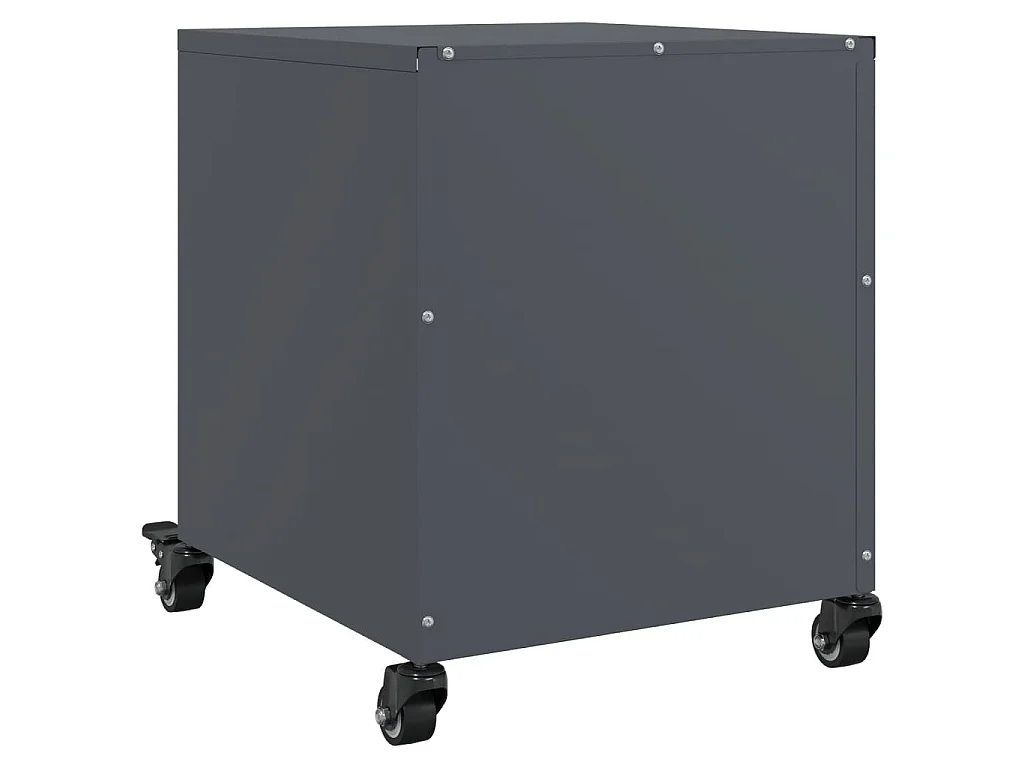 Tables de chevet 2 pcs anthracite 36x39x43,5 cm acier