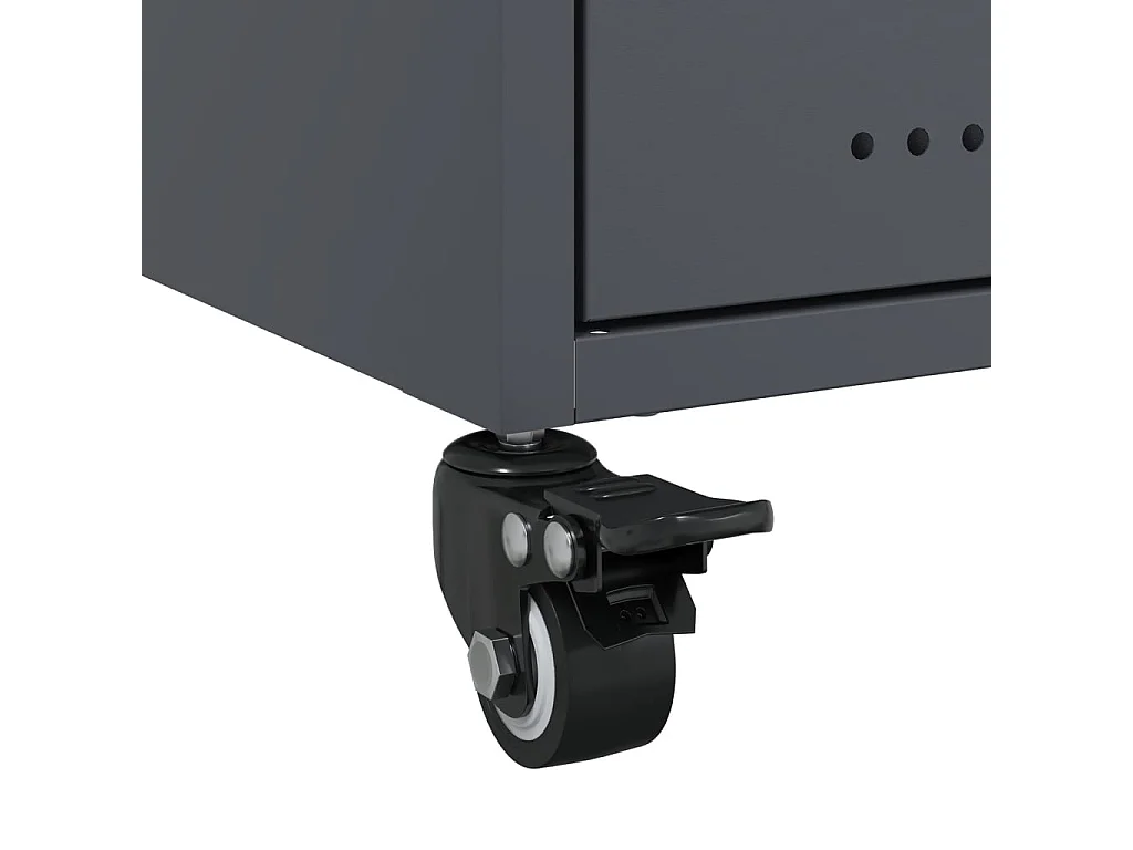 Tables de chevet 2 pcs anthracite 36x39x43,5 cm acier