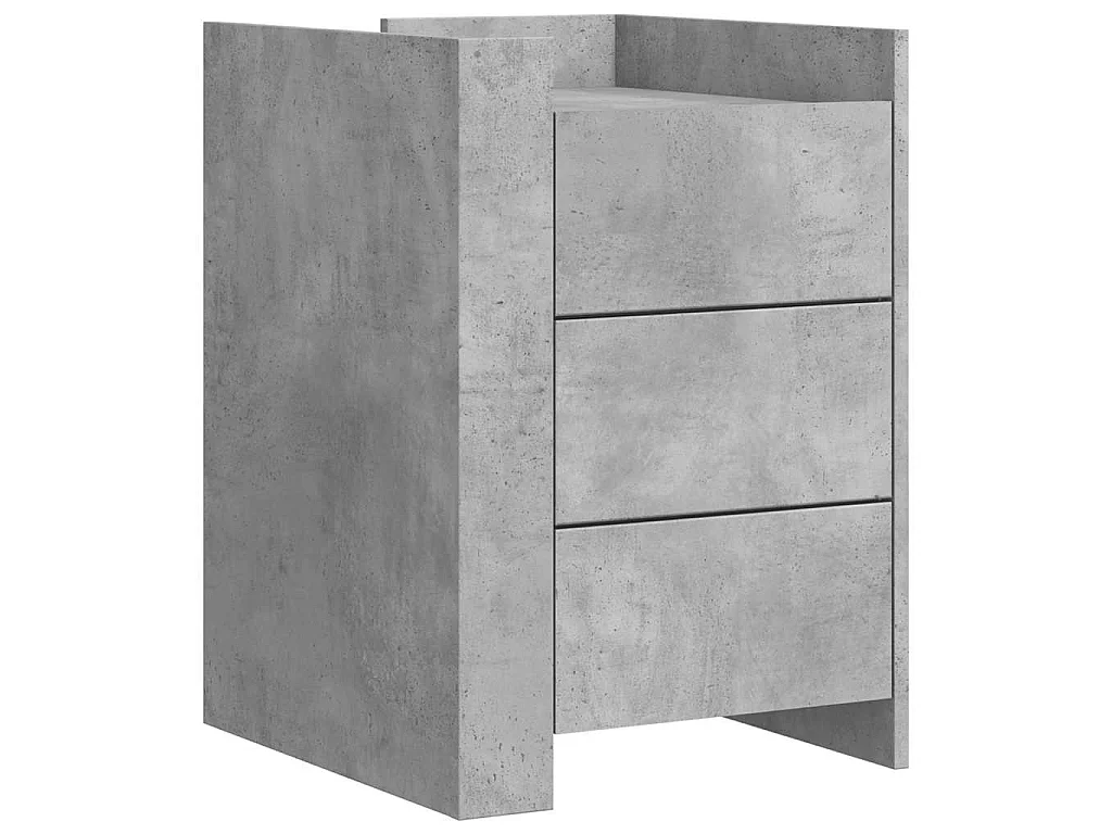 Nachttisch Betongrau 45x50x65 cm Holzwerkstoff