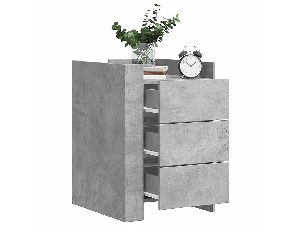 Nachttisch Betongrau 45x50x65 cm Holzwerkstoff