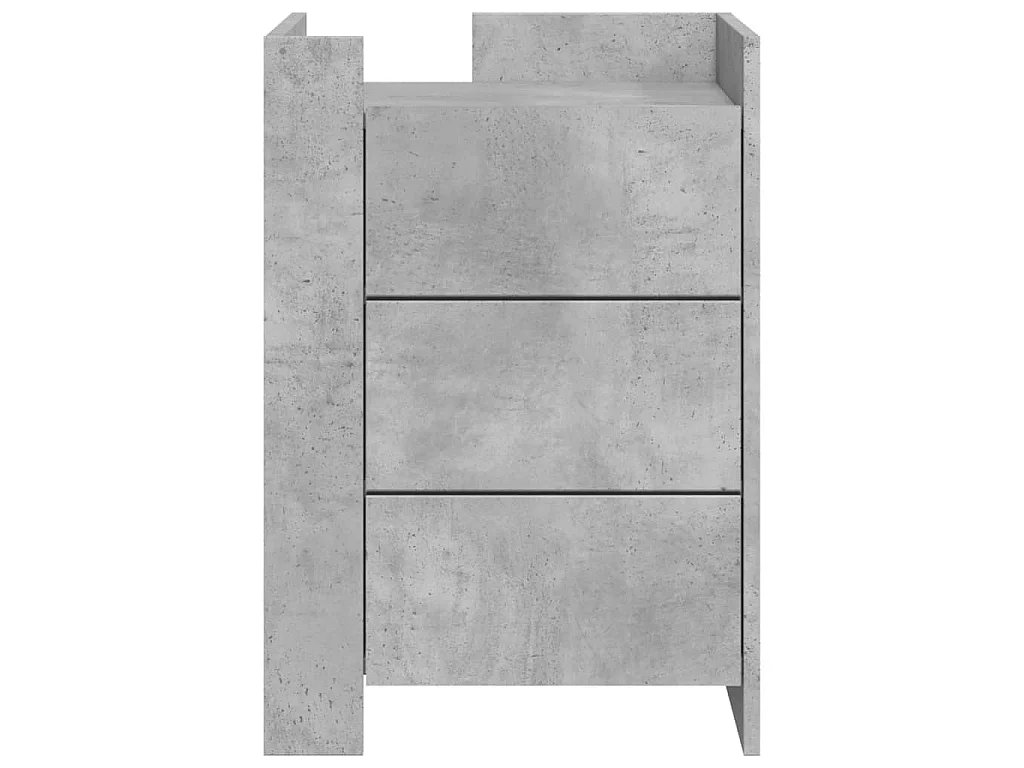 Nachttisch Betongrau 45x50x65 cm Holzwerkstoff