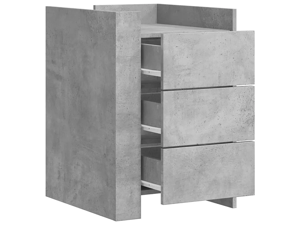 Nachttisch Betongrau 45x50x65 cm Holzwerkstoff