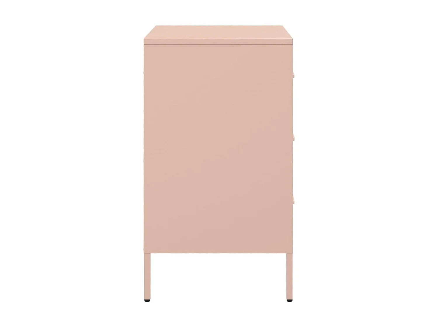 Table de chevet rose 36x39x68 cm acier