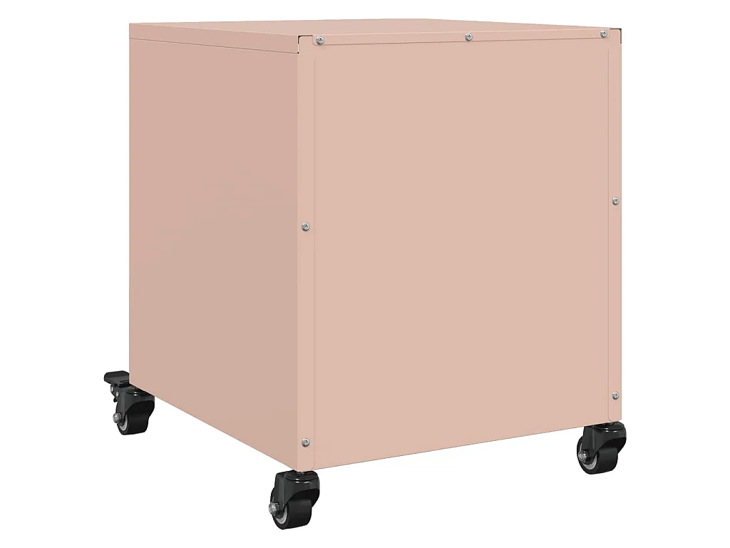 Tables de chevet 2 pcs rose 36x39x43,5 cm acier