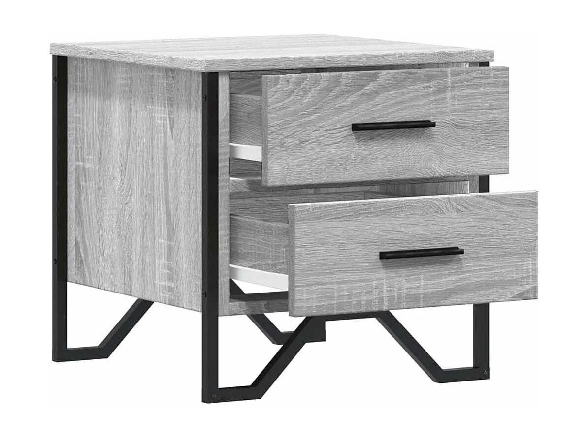 Nachttisch Grau Sonoma 40x41x40 cm Holzwerkstoff