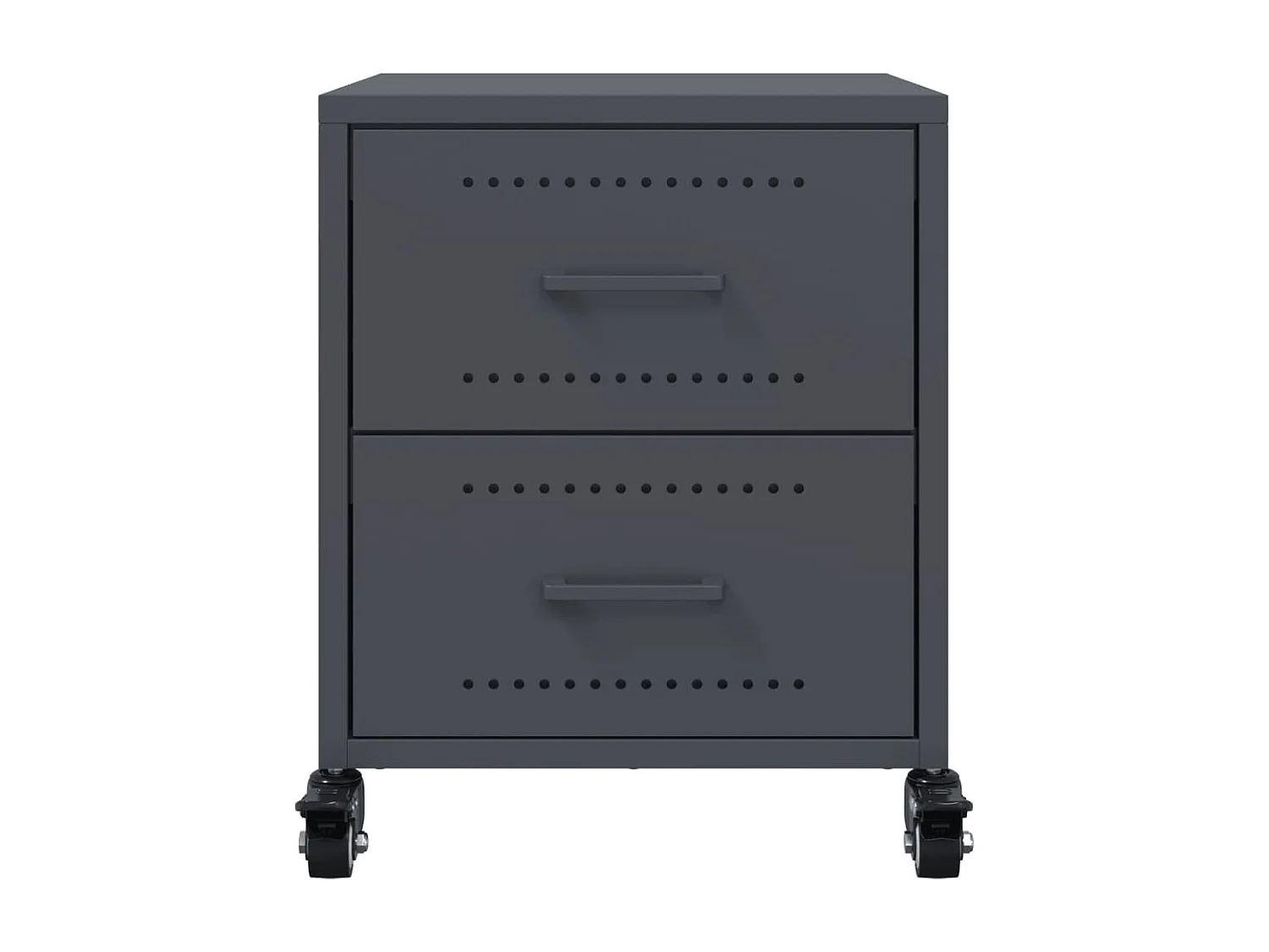 Tables de chevet 2 pcs anthracite 36x39x43,5 cm acier