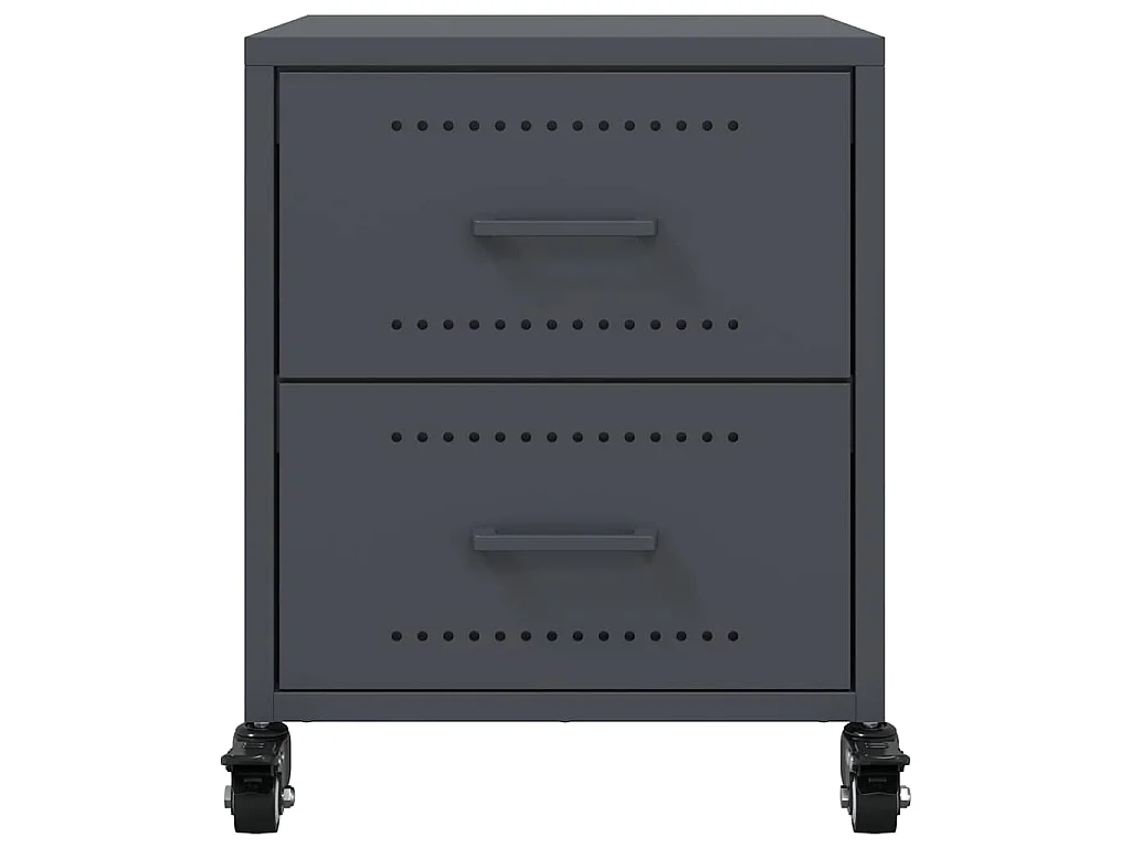 Comodini 2 pz Antracite 36x39x43,5 cm in Acciaio