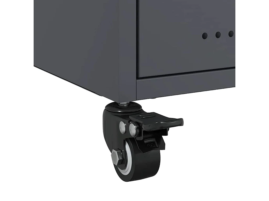Comodini 2 pz Antracite 36x39x43,5 cm in Acciaio