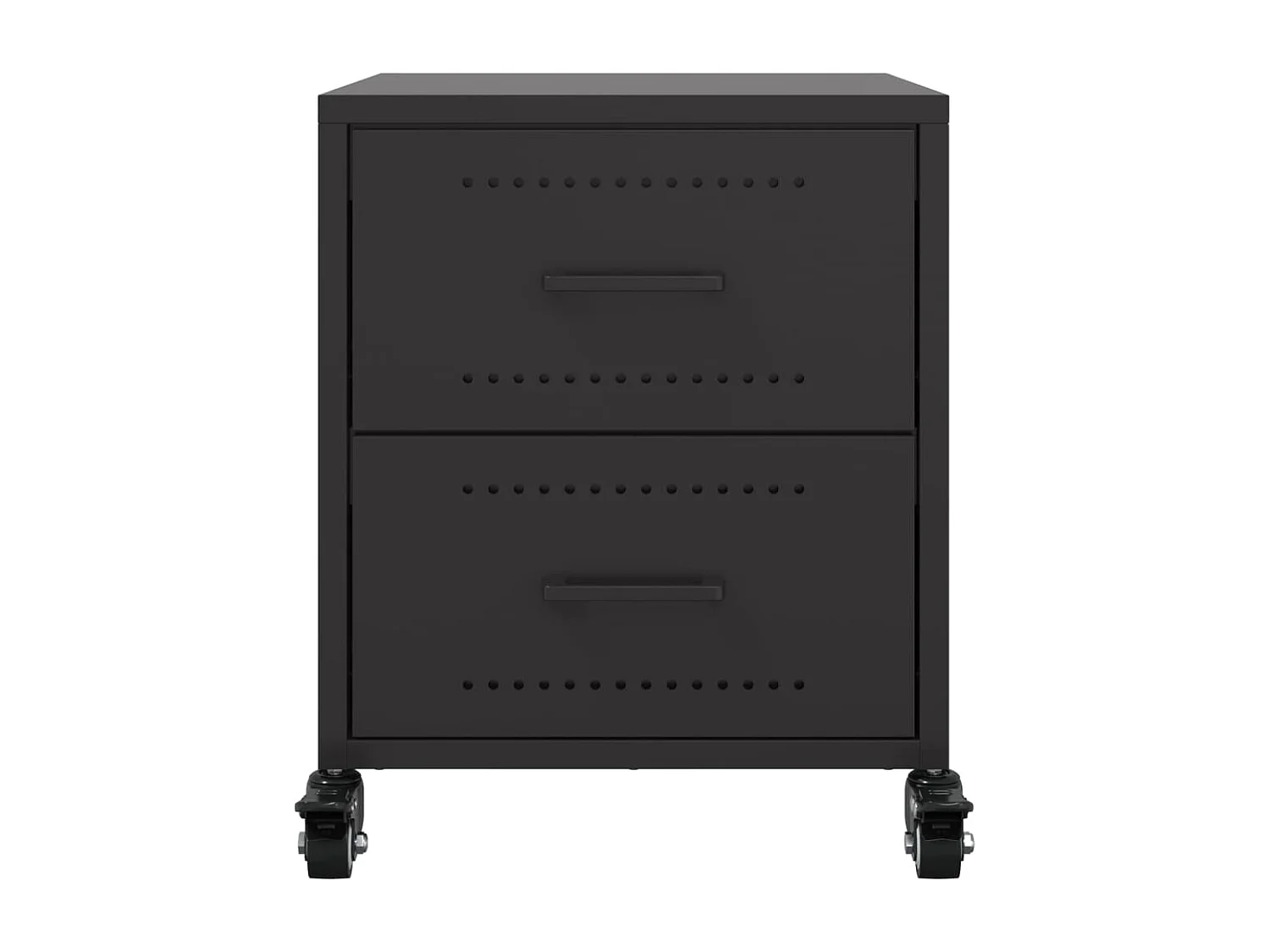 Tables de chevet 2 pcs noir 36x39x43,5 cm acier