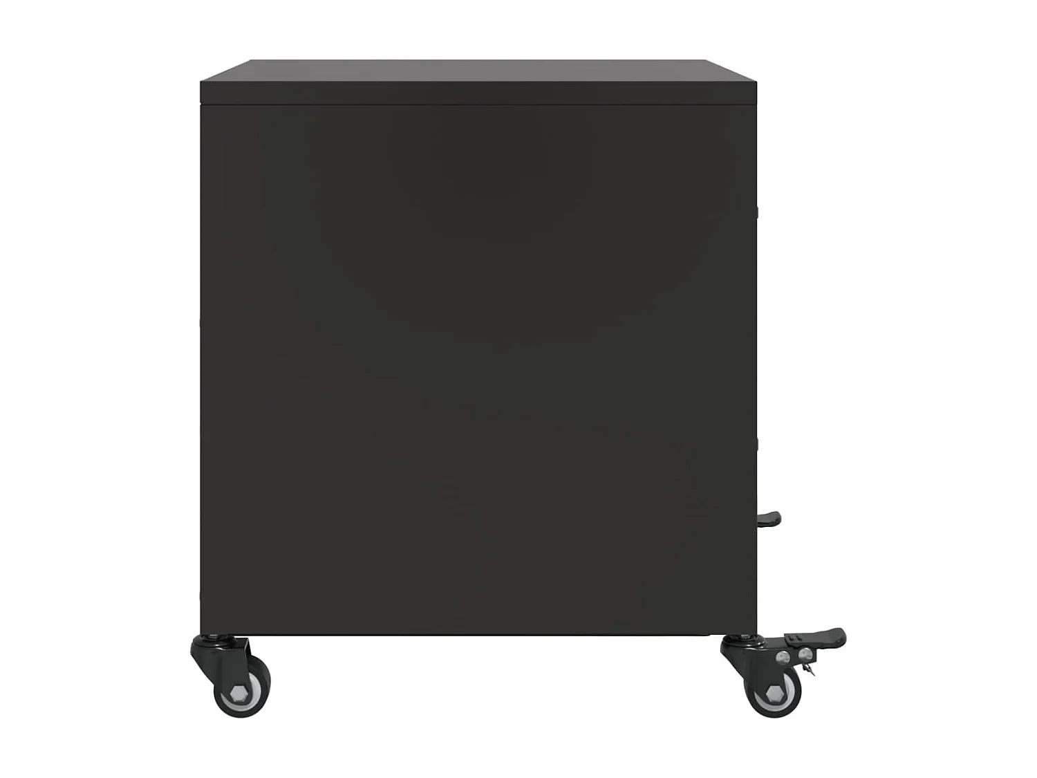 Tables de chevet 2 pcs noir 36x39x43,5 cm acier