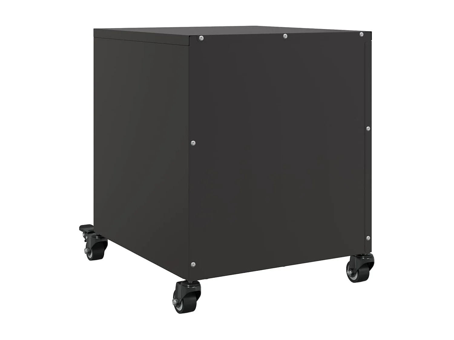 Tables de chevet 2 pcs noir 36x39x43,5 cm acier