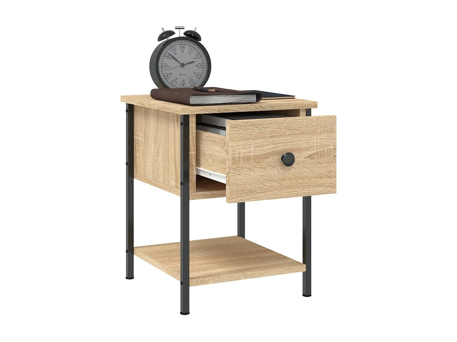 Table de chevet chêne sonoma 34x35,5x45 cm bois d'ingénierie