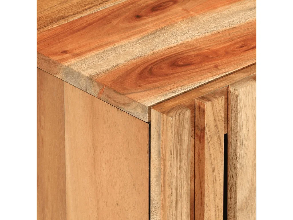 Tables de chevet 2 pcs 40x34x46 cm bois d'acacia massif