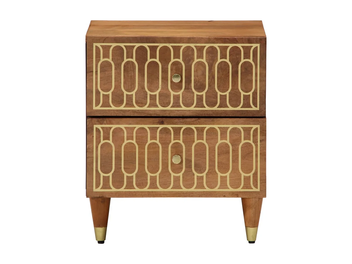 Nachtkastjes 2 st 40x33x46 cm massief mangohout