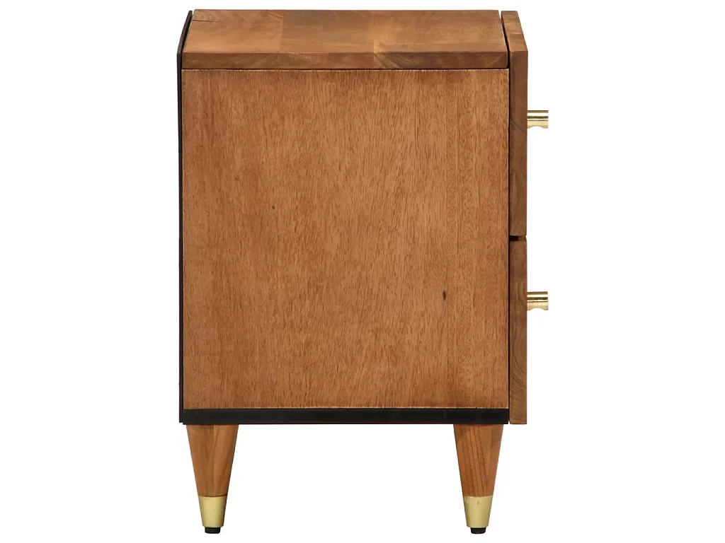 Tables de chevet 2 pcs 40x33x46 cm Bois de manguier solide